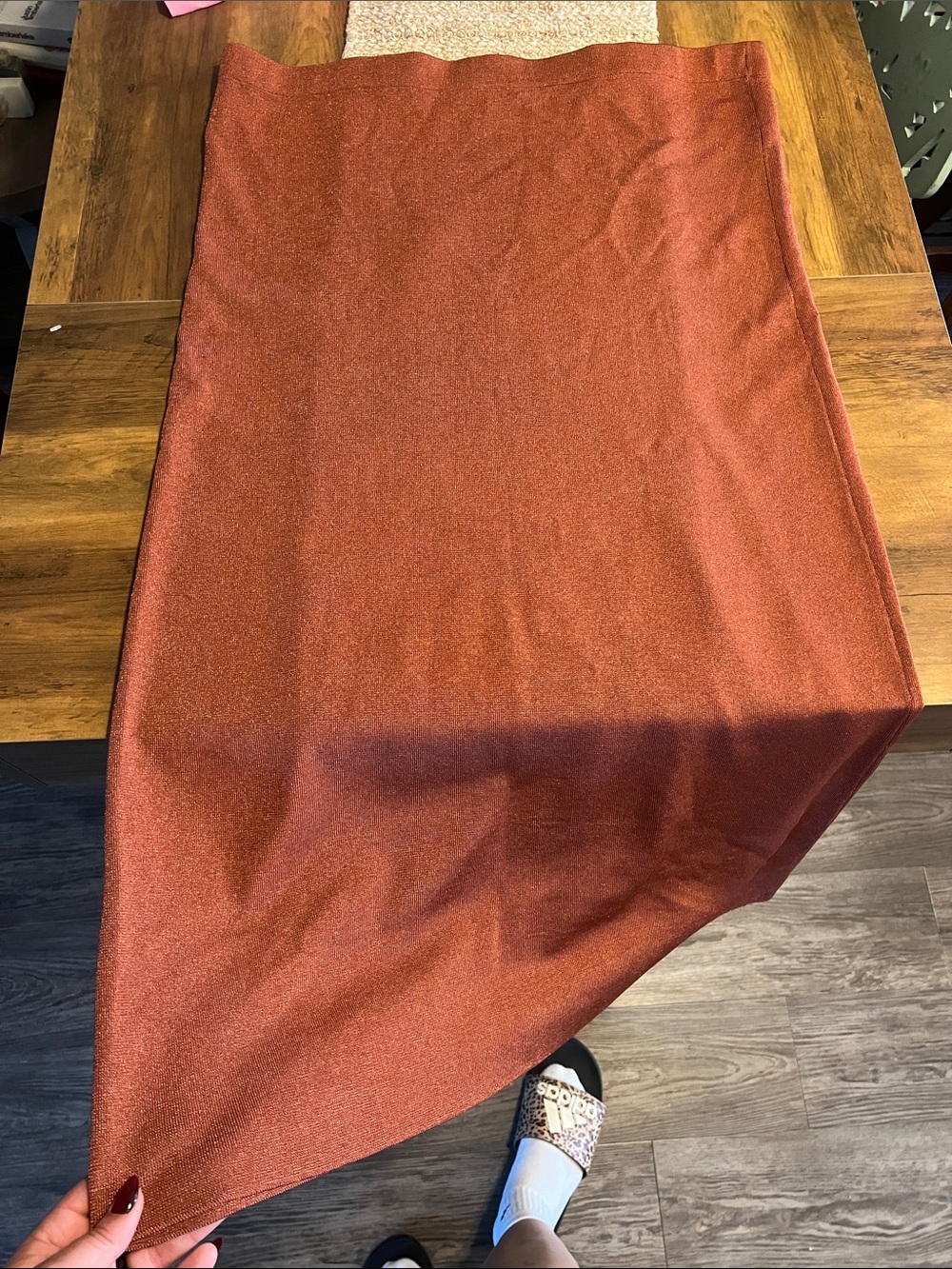 Future Collective Target Set Rust Metallic Knit Midi Skirt Tank Top Set 2XL - Picture 4 of 6